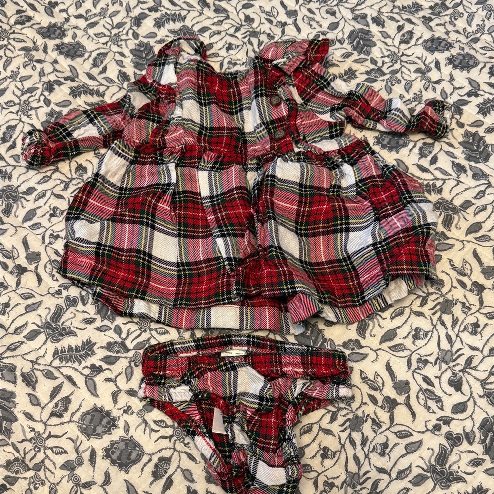 Carter's Red Plaid Baby Outfit- Size Newborn